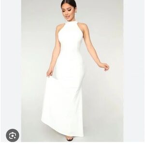 Fashion Nova The Royal Debut Dress Off White